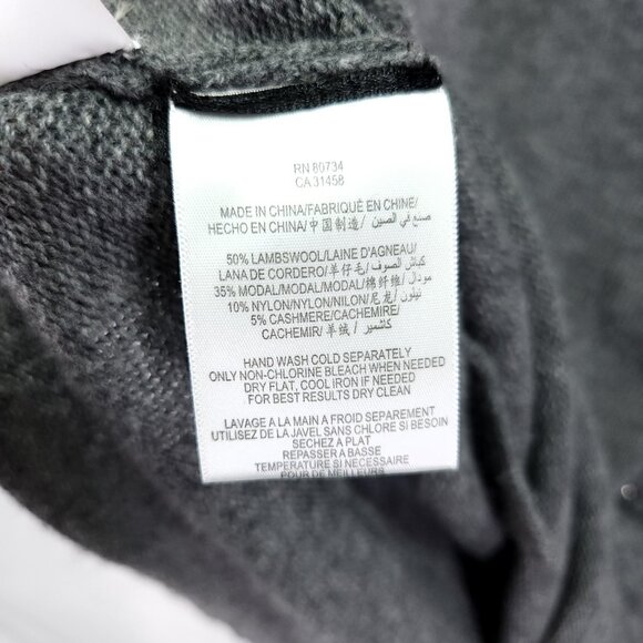 Bcbgmaxazria Wool Cashmere Sweater Dress Size Medium Cowl Neck Sleeveless Gray - Picture 6 of 11